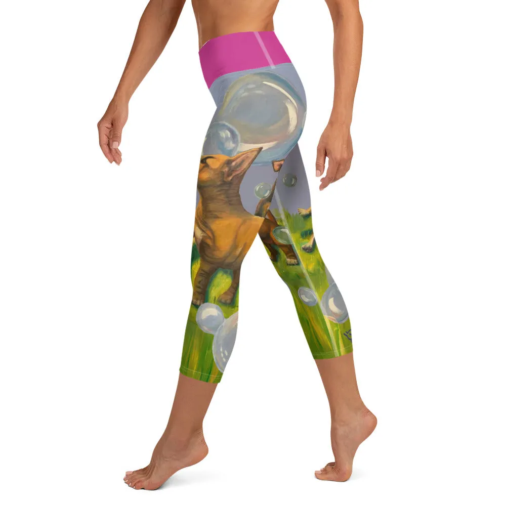 Capri Leggings with  Bull Terriers "Bubbles"