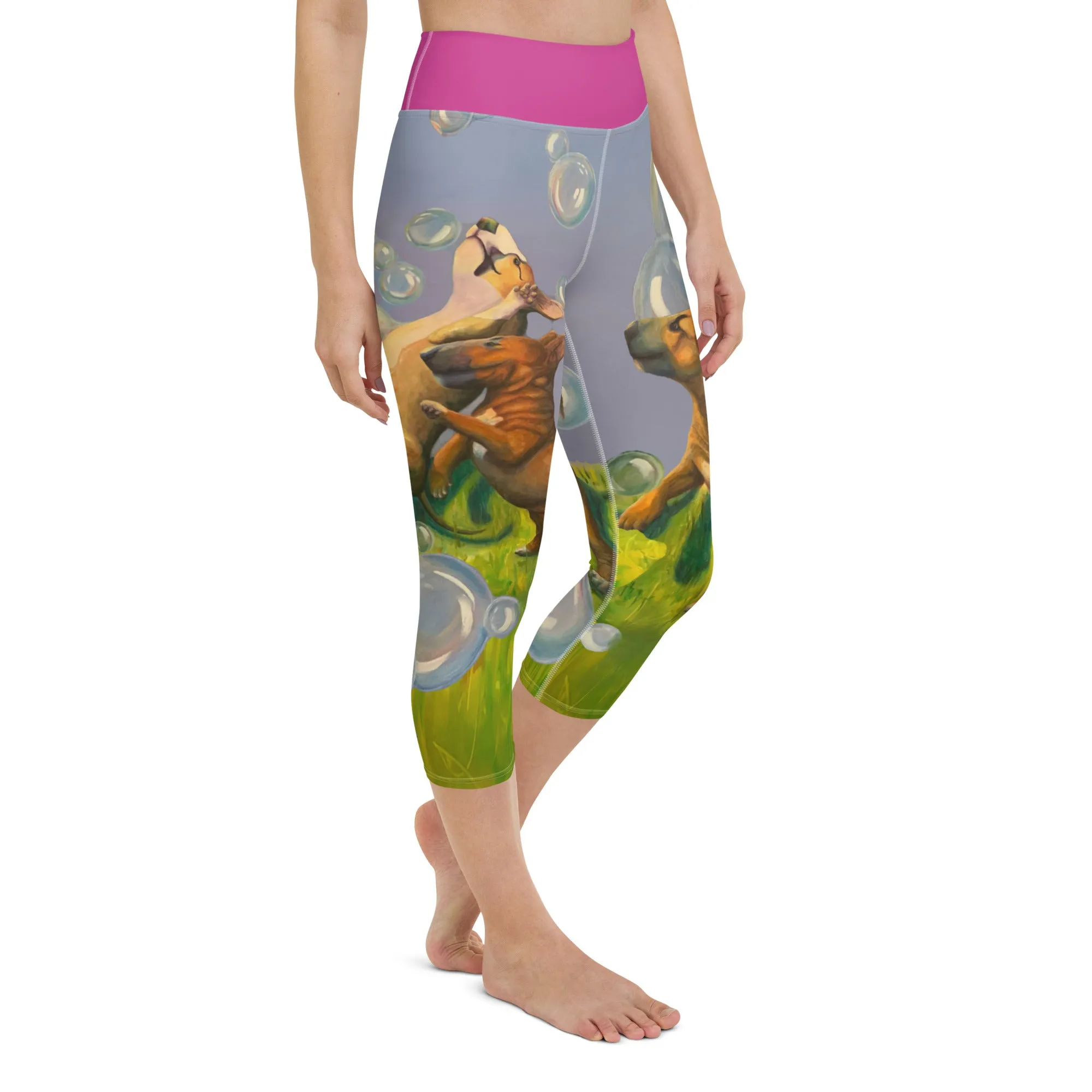 Capri Leggings with  Bull Terriers "Bubbles"