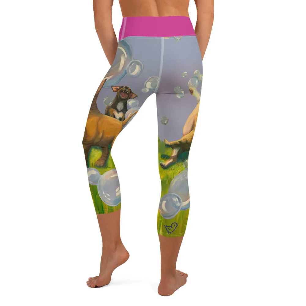 Capri Leggings with  Bull Terriers "Bubbles"