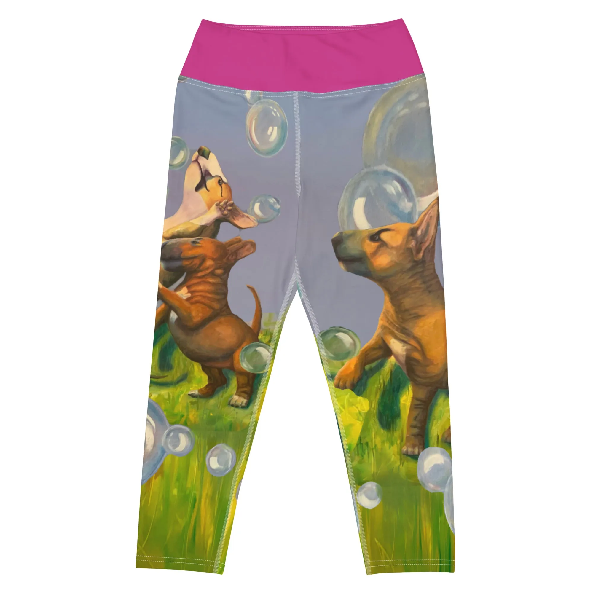 Capri Leggings with  Bull Terriers "Bubbles"