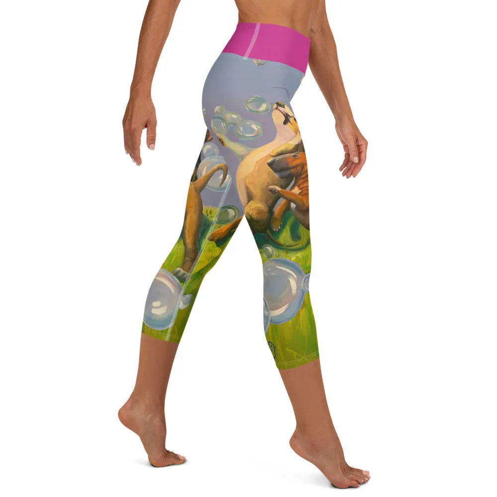 Capri Leggings with  Bull Terriers "Bubbles"