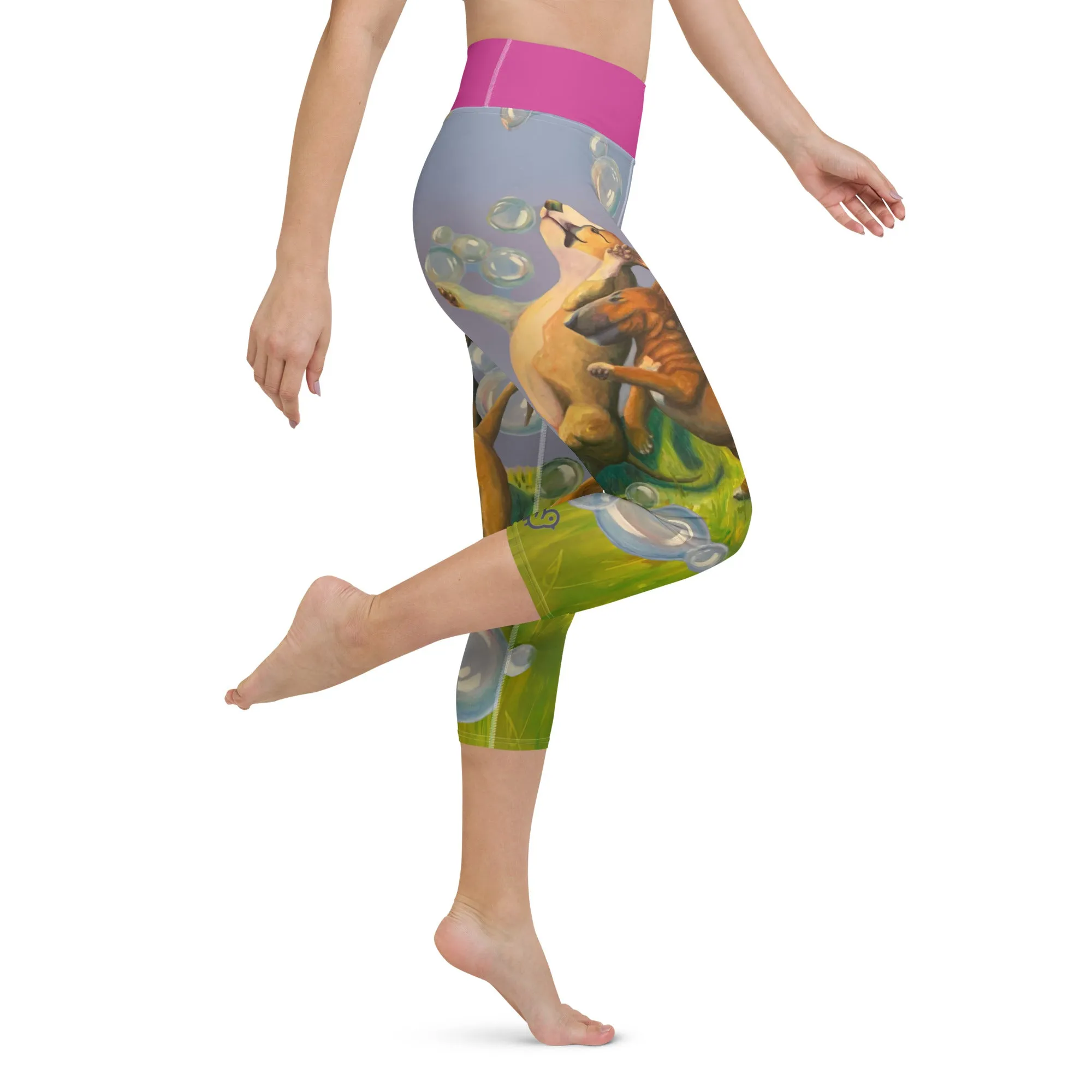 Capri Leggings with  Bull Terriers "Bubbles"