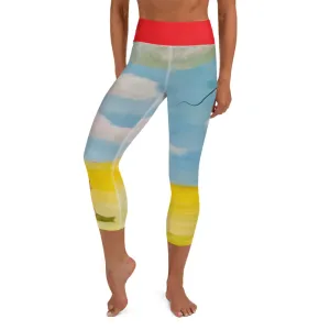 Capri Leggings with Corgi "Red Balloon"
