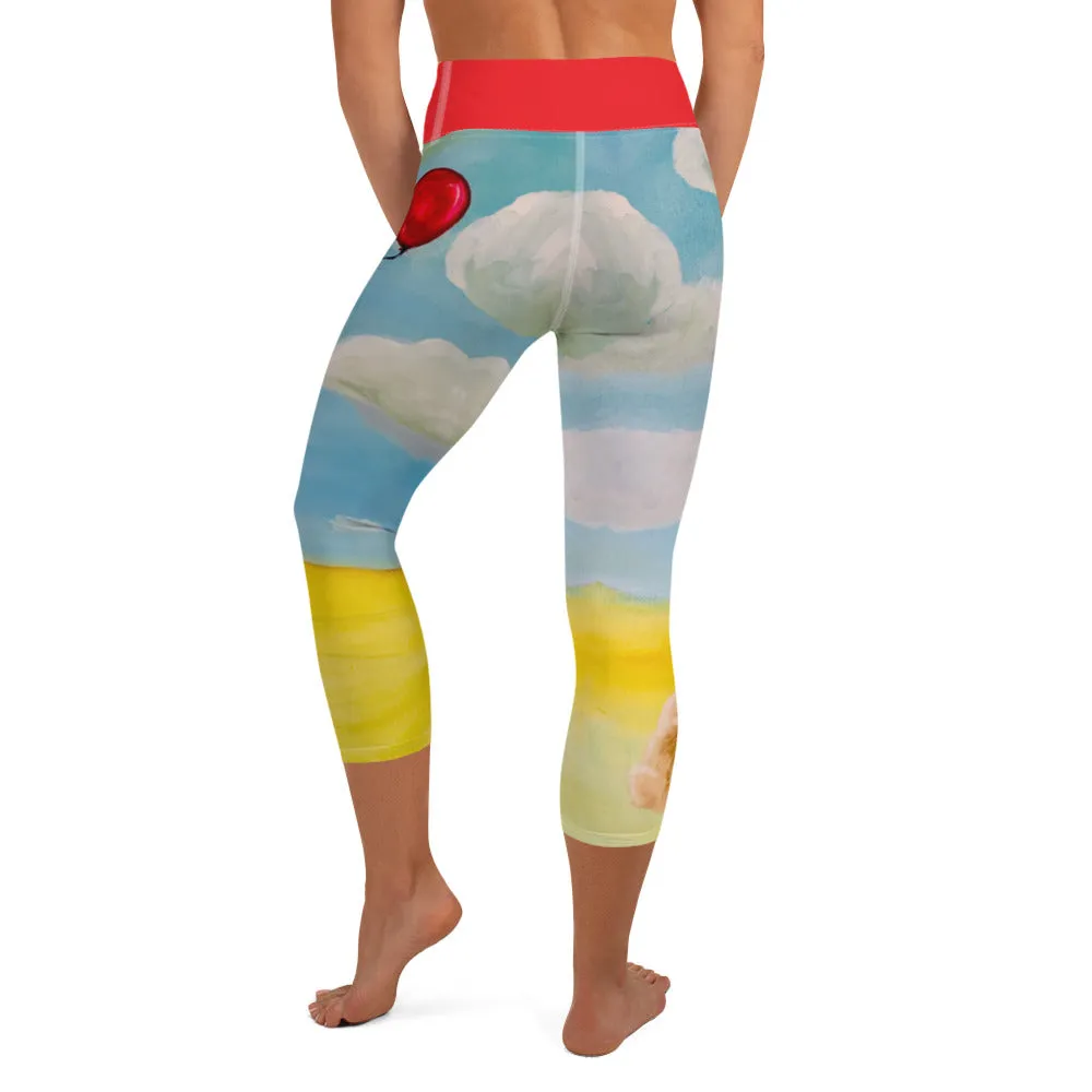 Capri Leggings with Corgi "Red Balloon"
