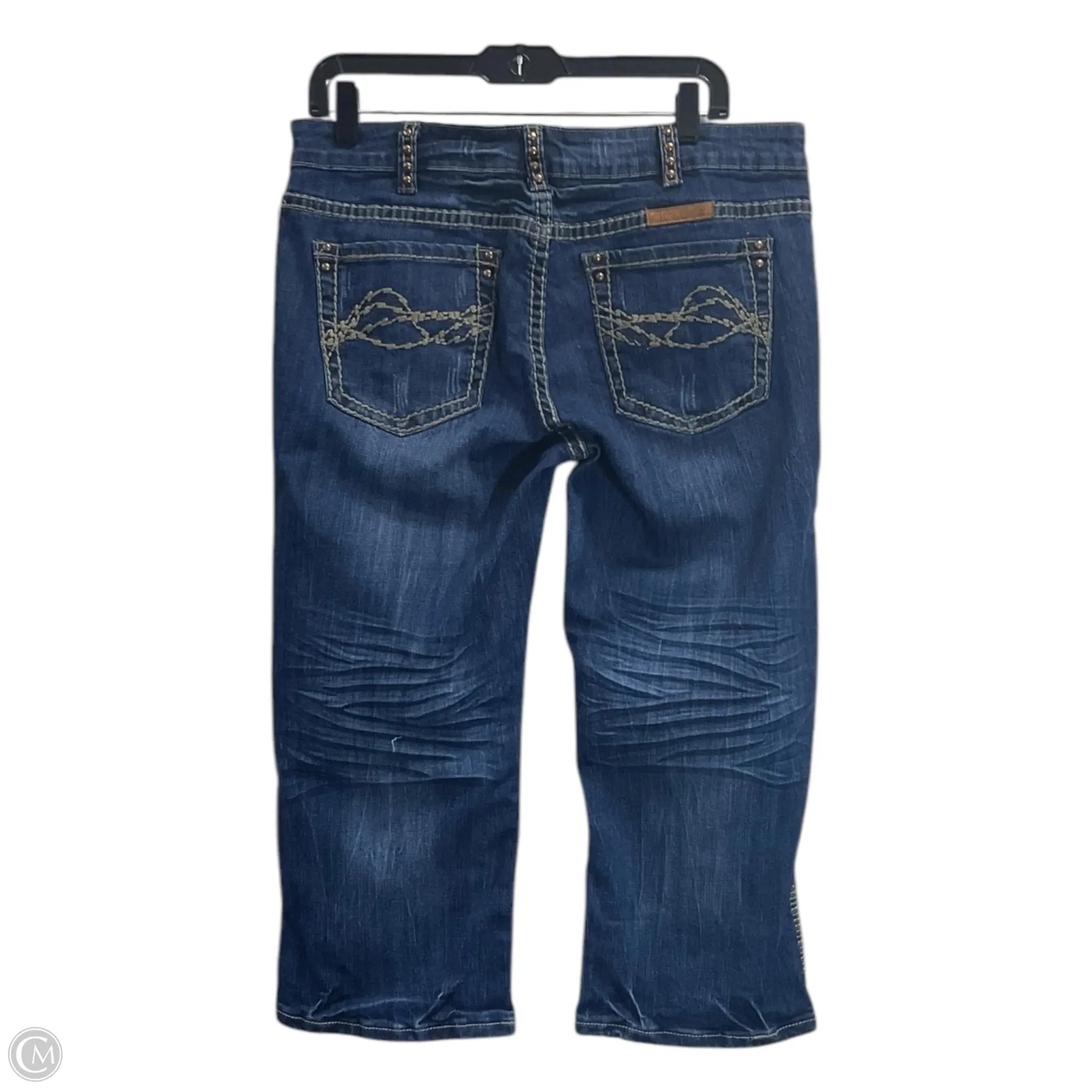 Capris By Clothes Mentor In Blue Denim, Size: 14