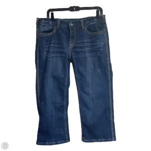 Capris By Clothes Mentor In Blue Denim, Size: 14