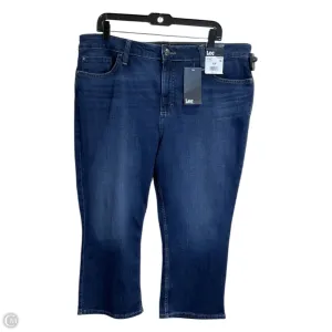 Capris By Lee In Blue Denim, Size: 18