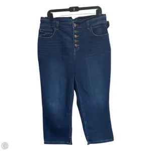 Capris By Maurices In Blue Denim, Size: 14