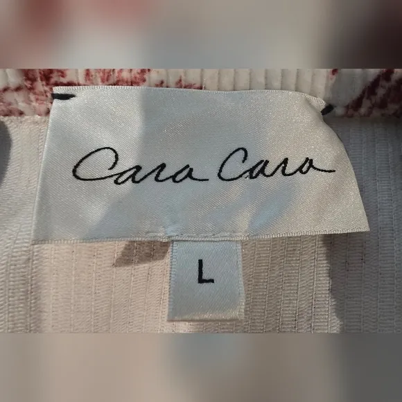 Cara Cara Chloe Jacket Jacoben Toile Maroon Floral Corduroy Style Size Large