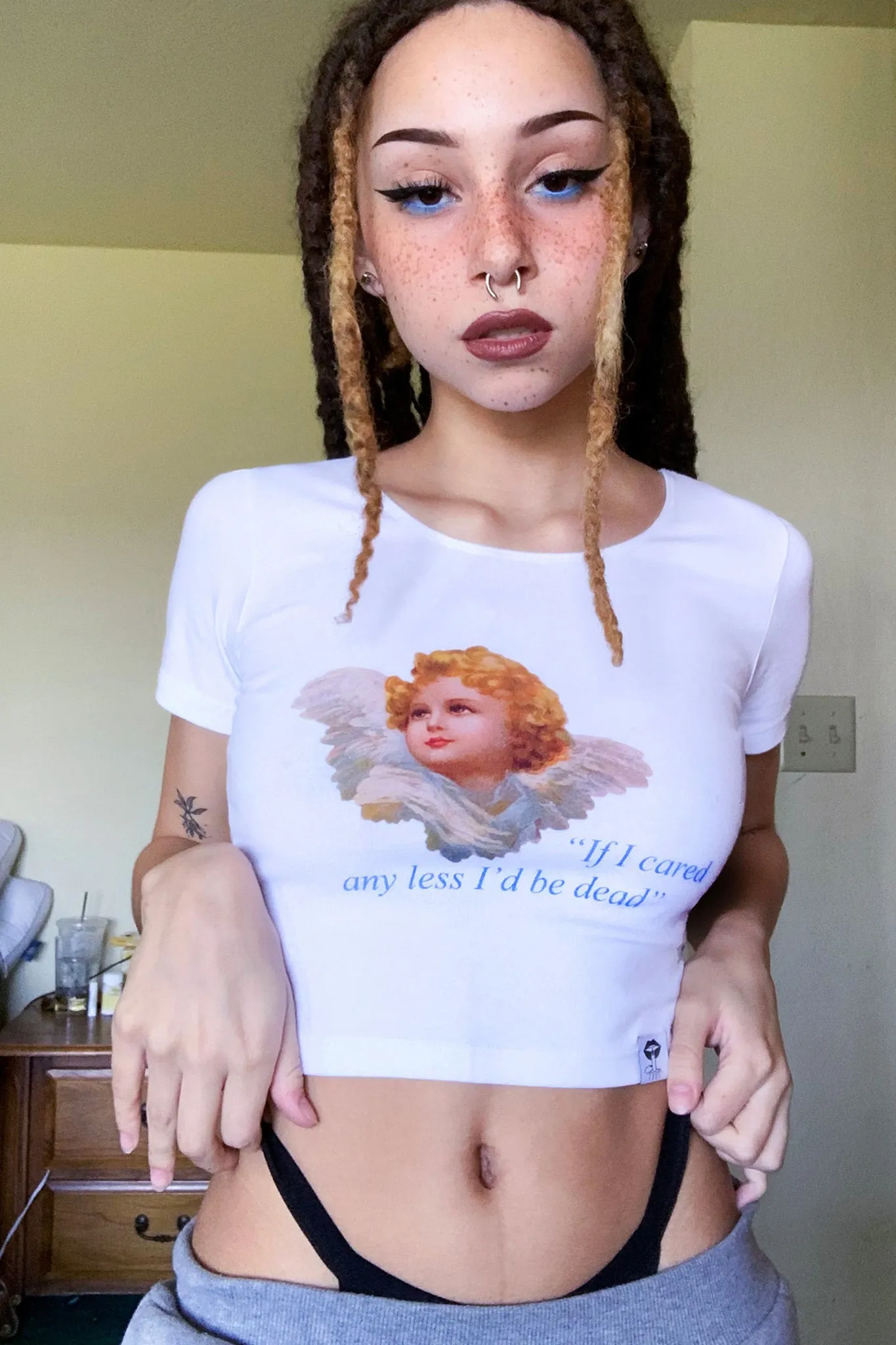 Care Less Crop Tee