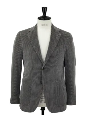 Caruso Grey Cotton & Cashmere Corduroy Aida Jacket