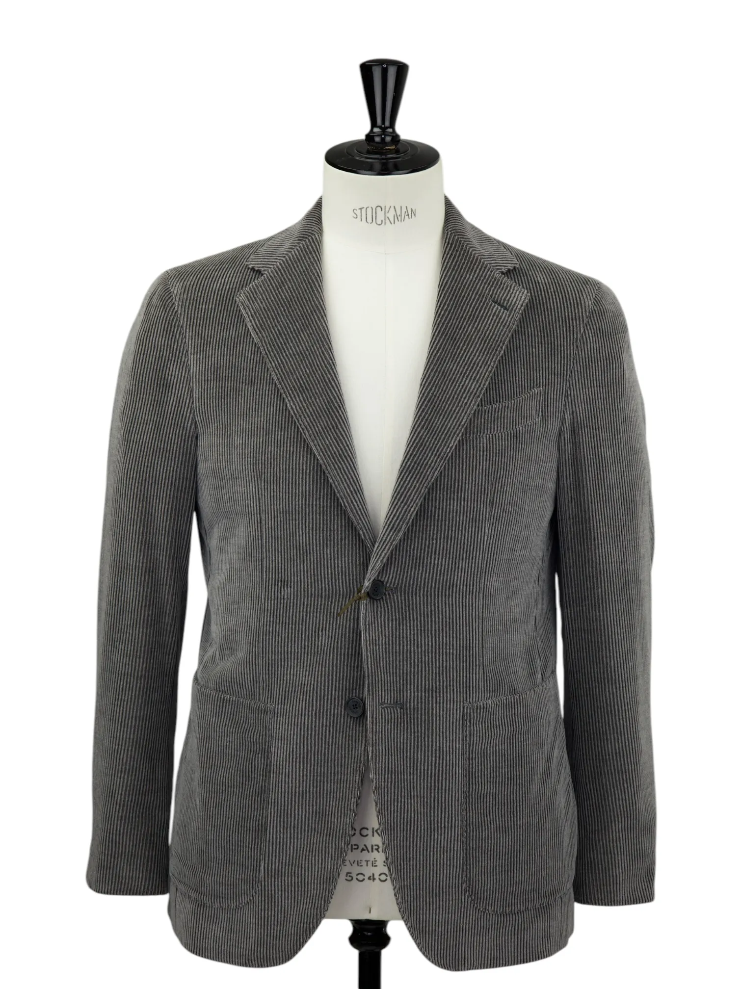 Caruso Grey Cotton & Cashmere Corduroy Aida Jacket