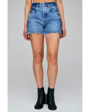 Cary Distressed Denim Hi Cut-Offs