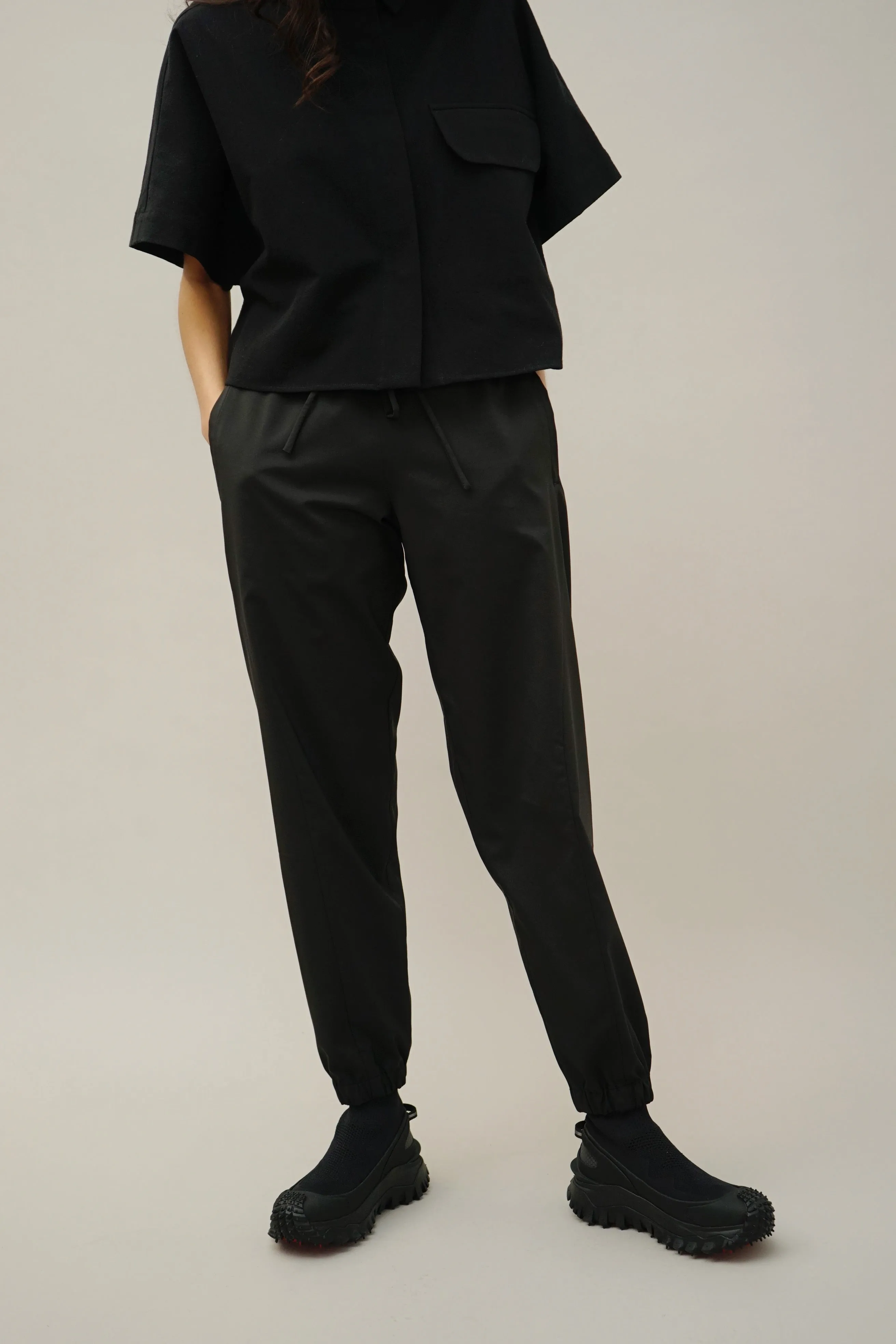 Cass Black Tech Waterproof Jogger