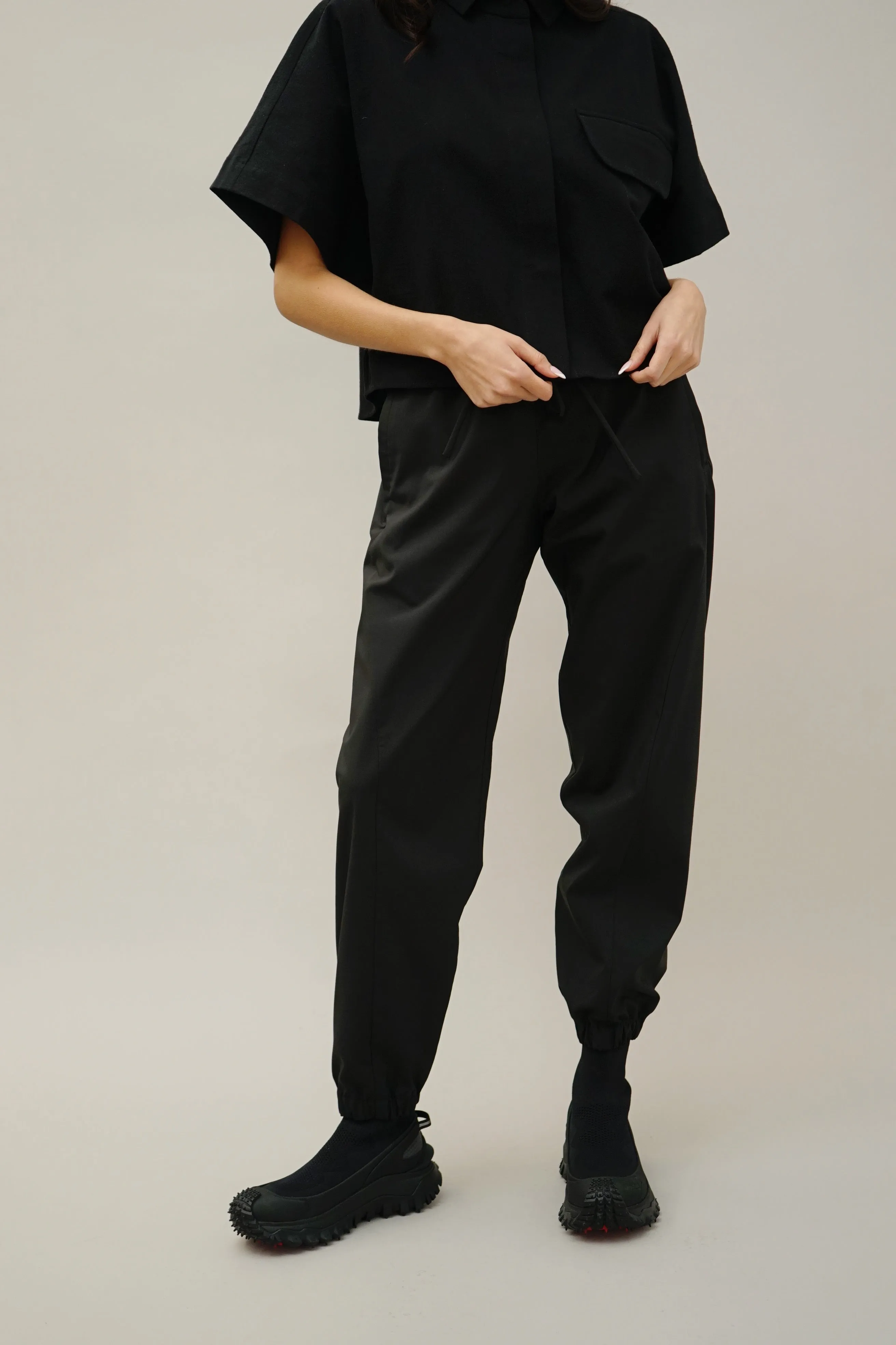 Cass Black Tech Waterproof Jogger