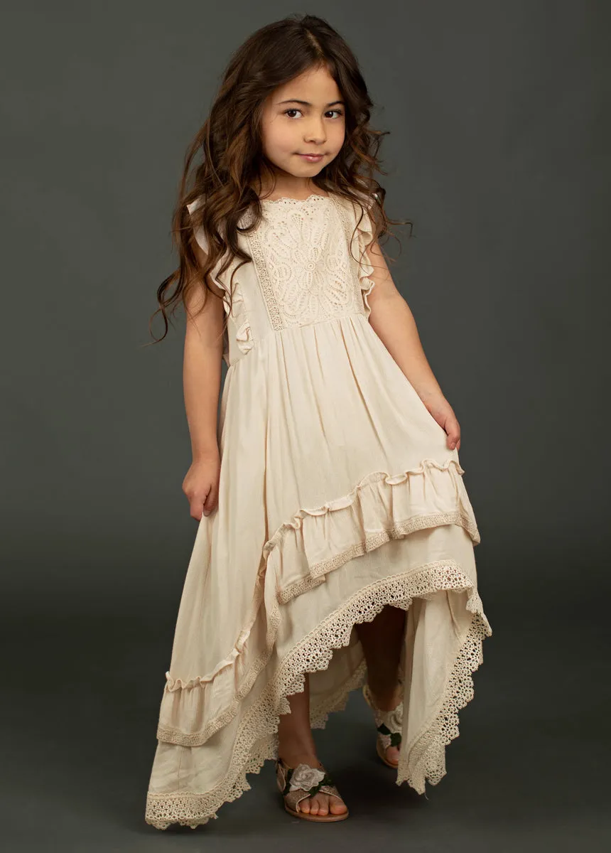 Cassia Dress in Ecru
