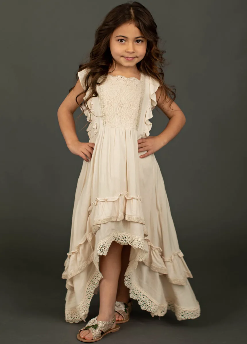 Cassia Dress in Ecru
