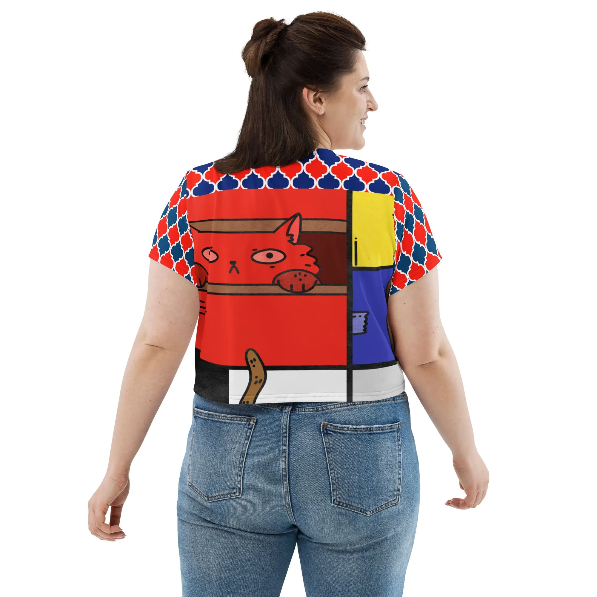 Cat in a Box Crop Top