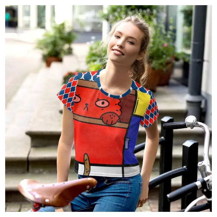 Cat in a Box Crop Top