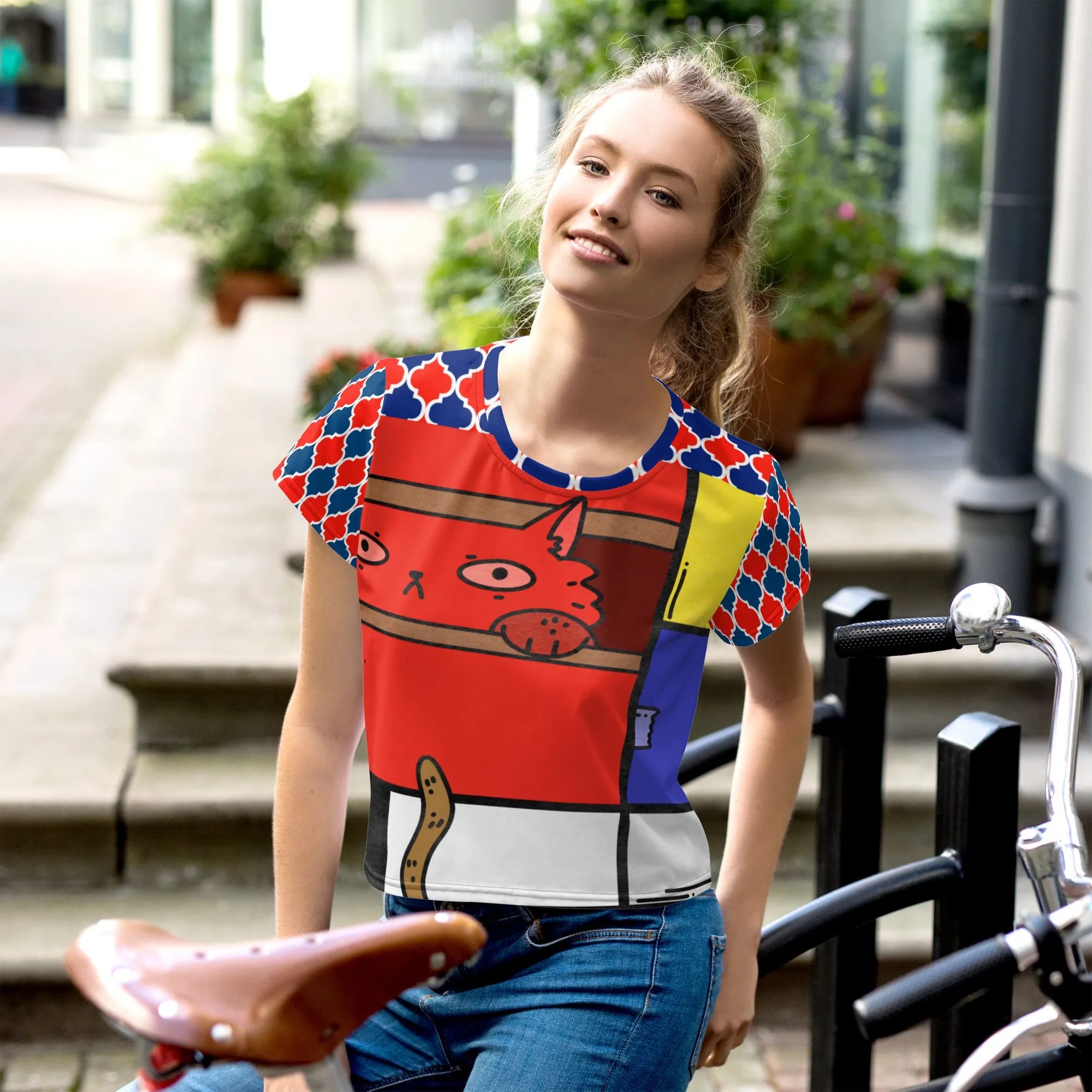 Cat in a Box Crop Top