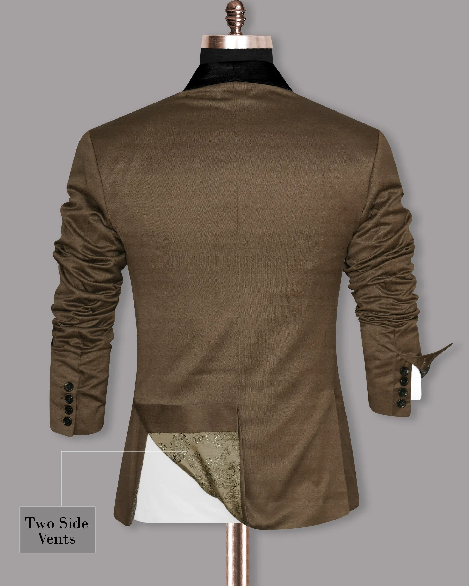 Cedar Brown Tuxedo Blazer