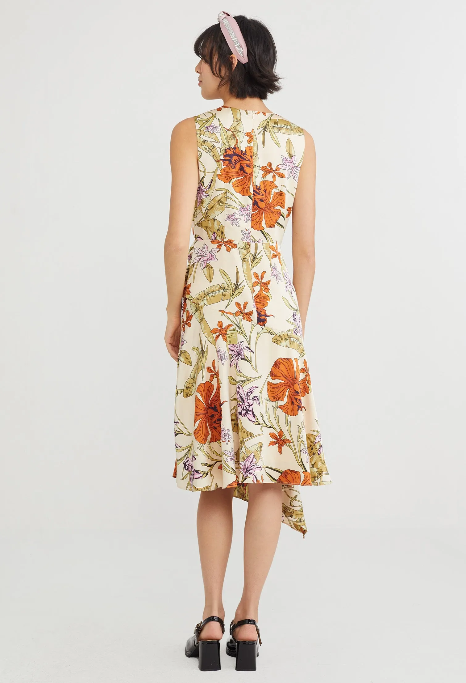 Ceria Floral Deep-V Dress