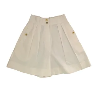 Chanel White Logo Button Bottoms