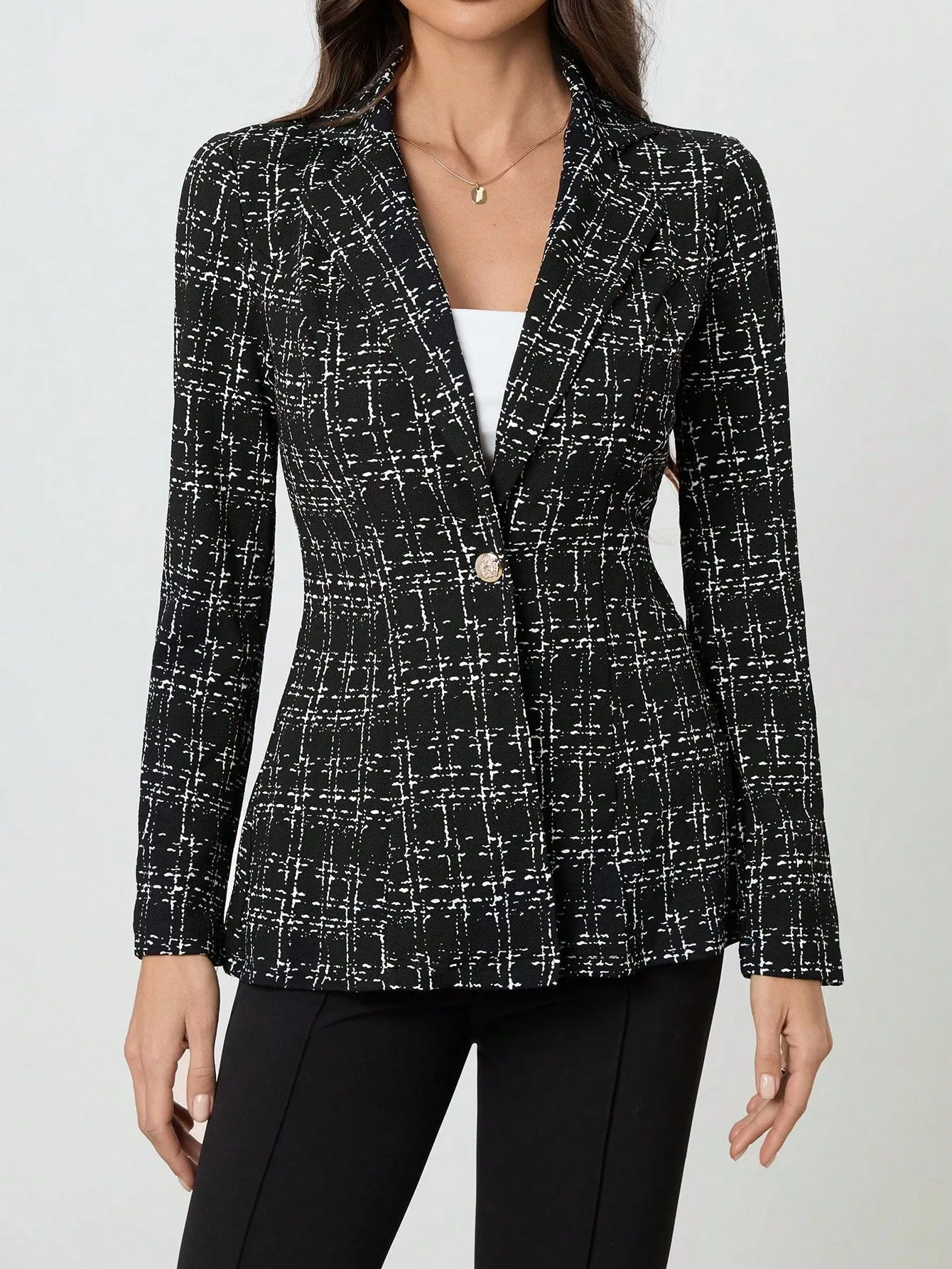 Chaqueta a cuadros para mujer - Cherry Vibes