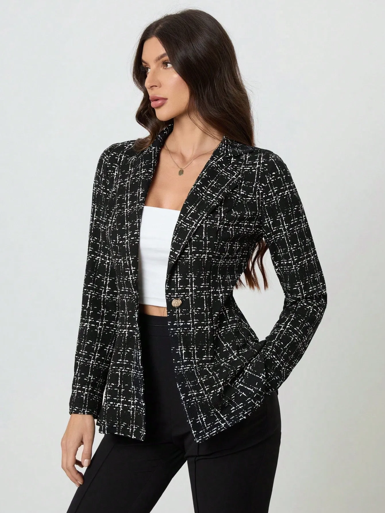 Chaqueta a cuadros para mujer - Cherry Vibes