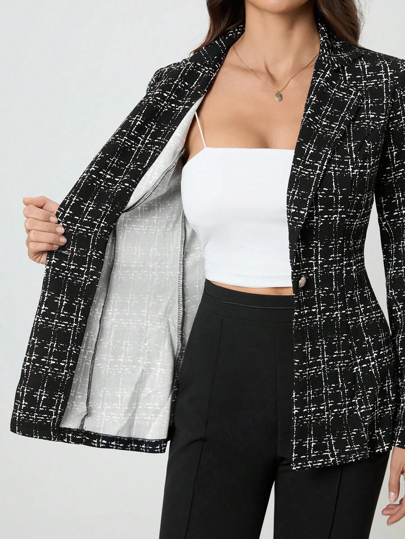 Chaqueta a cuadros para mujer - Cherry Vibes