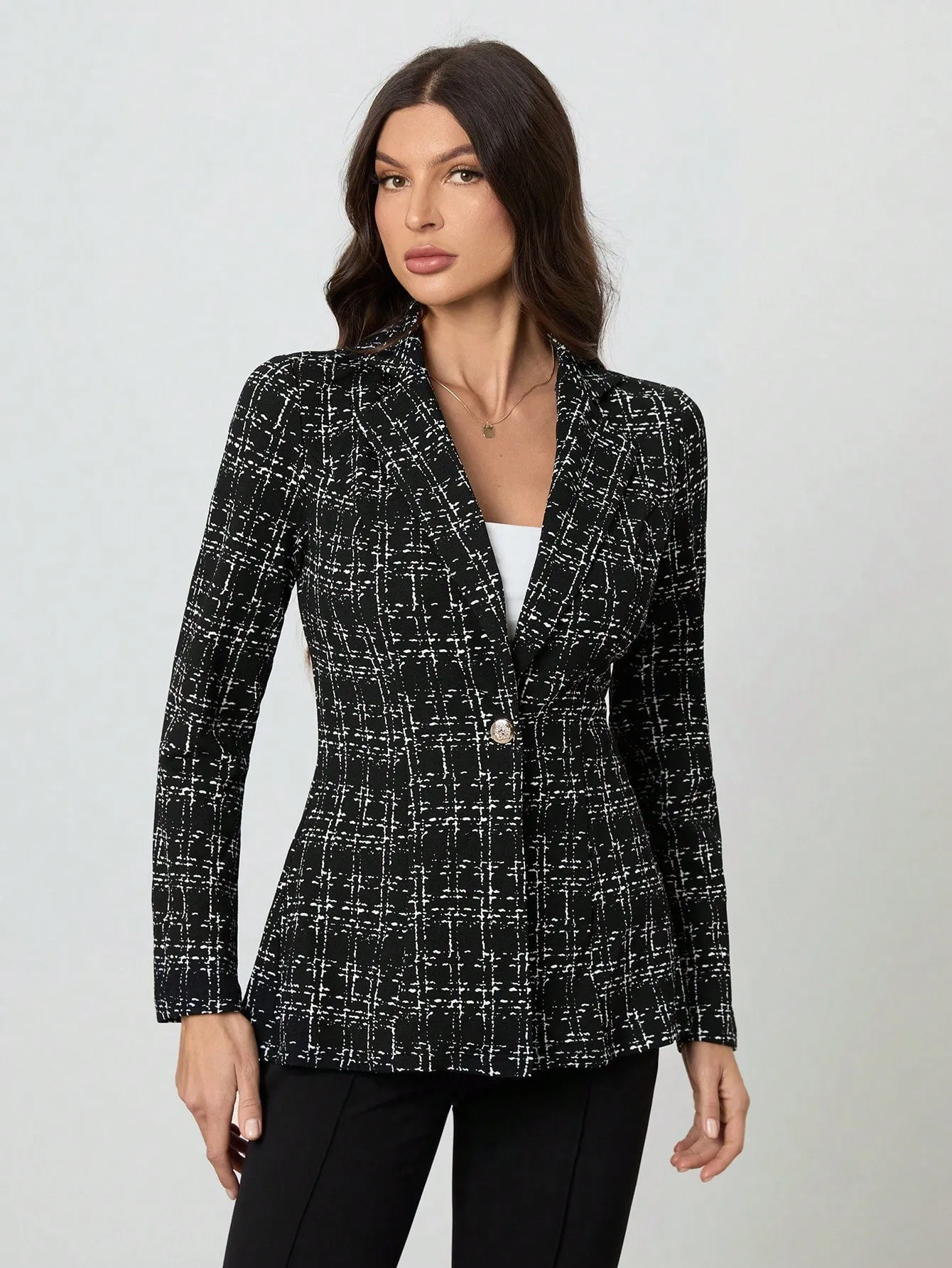 Chaqueta a cuadros para mujer - Cherry Vibes
