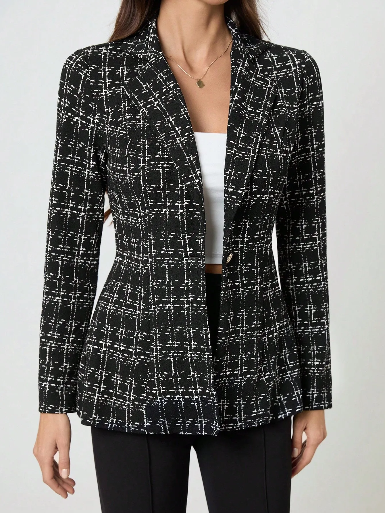 Chaqueta a cuadros para mujer - Cherry Vibes
