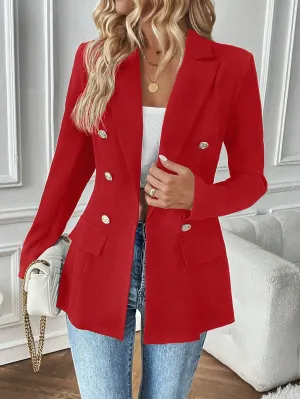 Chaqueta de Doble Botonadura EMERY ROSE en Cherry Vibes