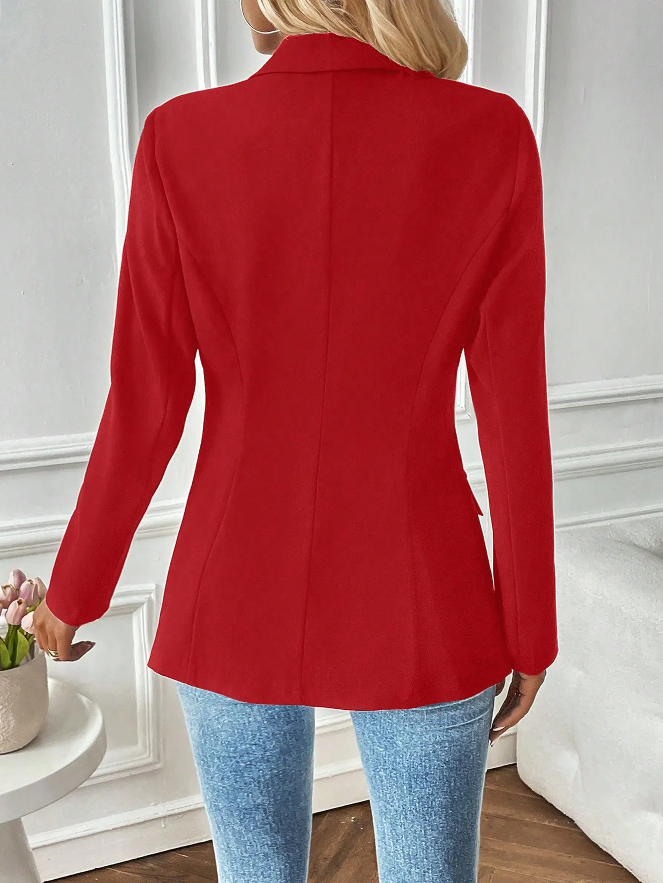Chaqueta de Doble Botonadura EMERY ROSE en Cherry Vibes