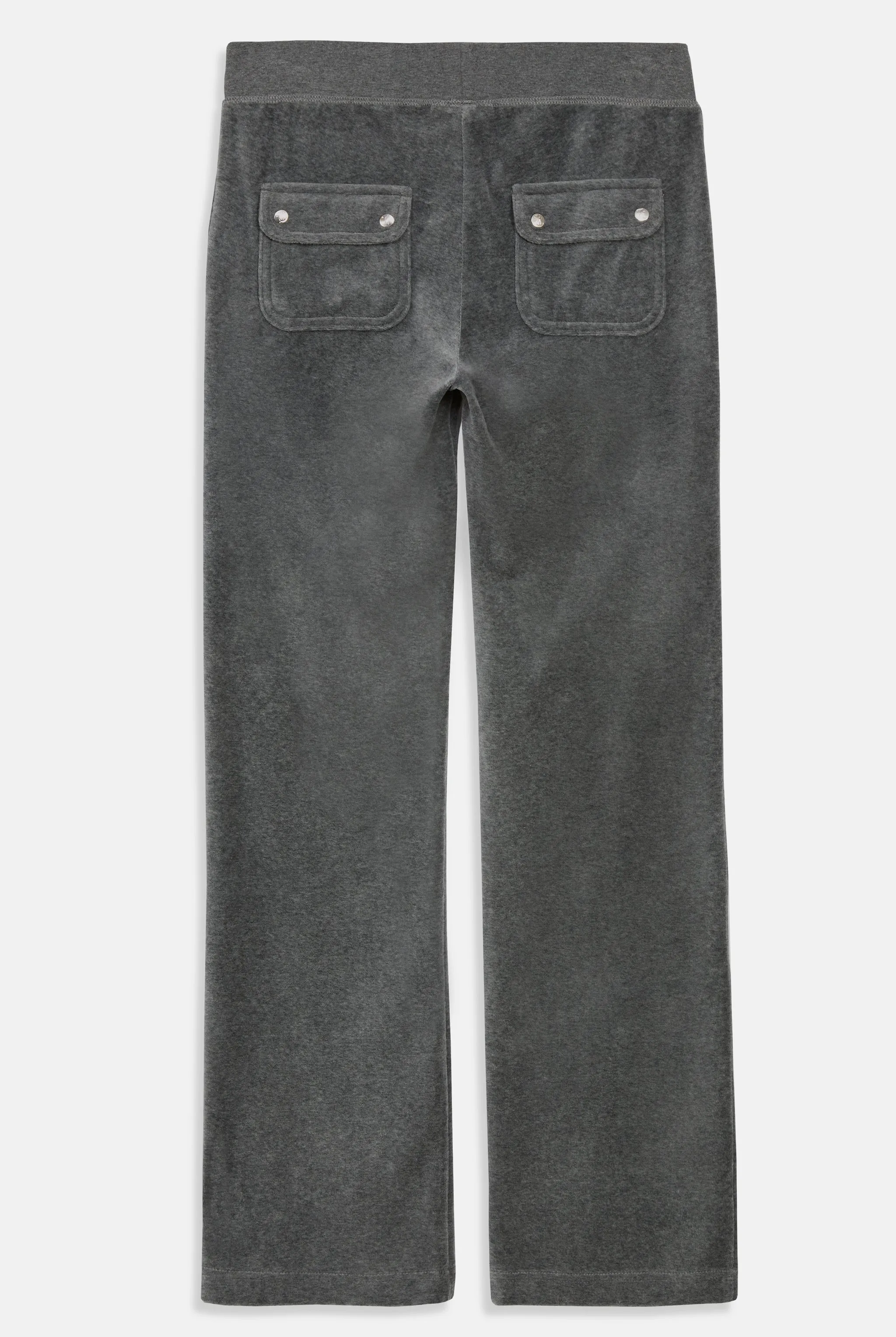 CHARCOAL MARL COTTON VELOUR DEL RAY POCKETED BOTTOMS
