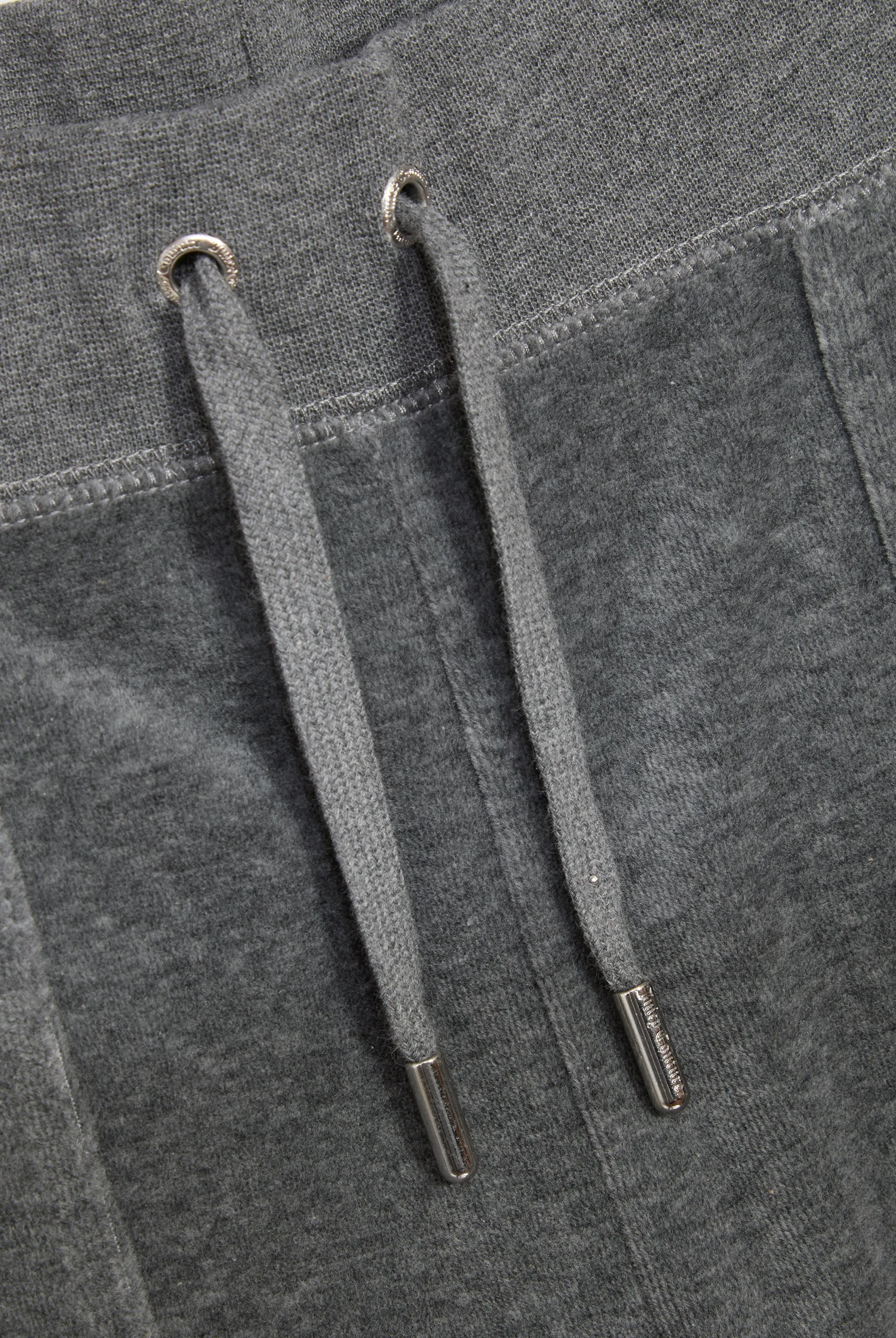 CHARCOAL MARL COTTON VELOUR DEL RAY POCKETED BOTTOMS