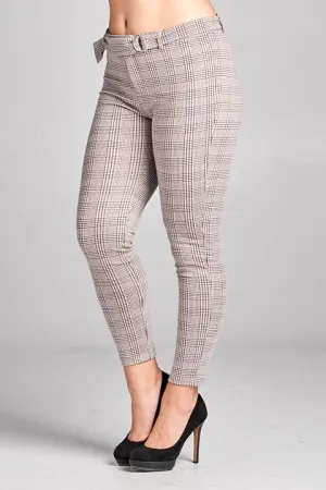 CHECK PLAID PANTS | CURVY