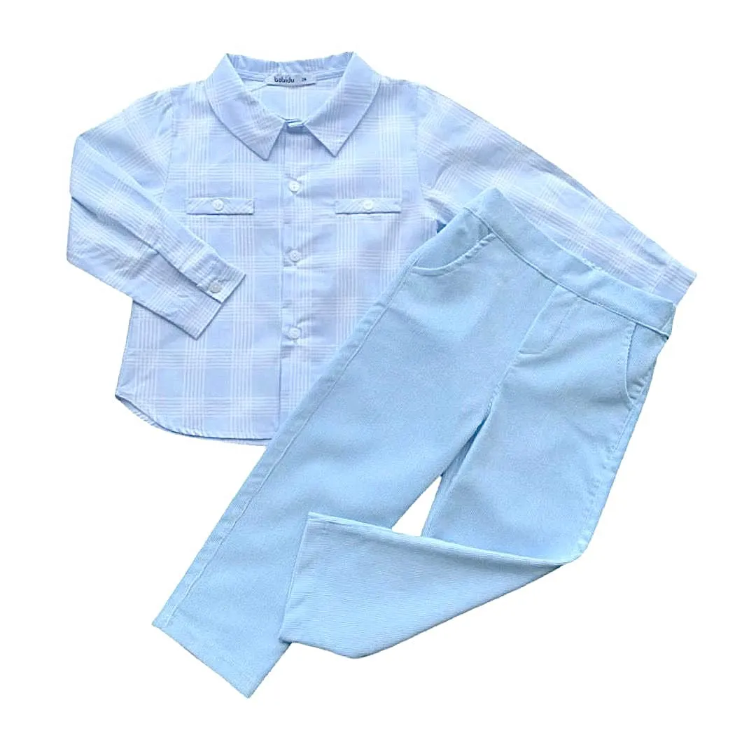 Check Shirt and Trouser Set