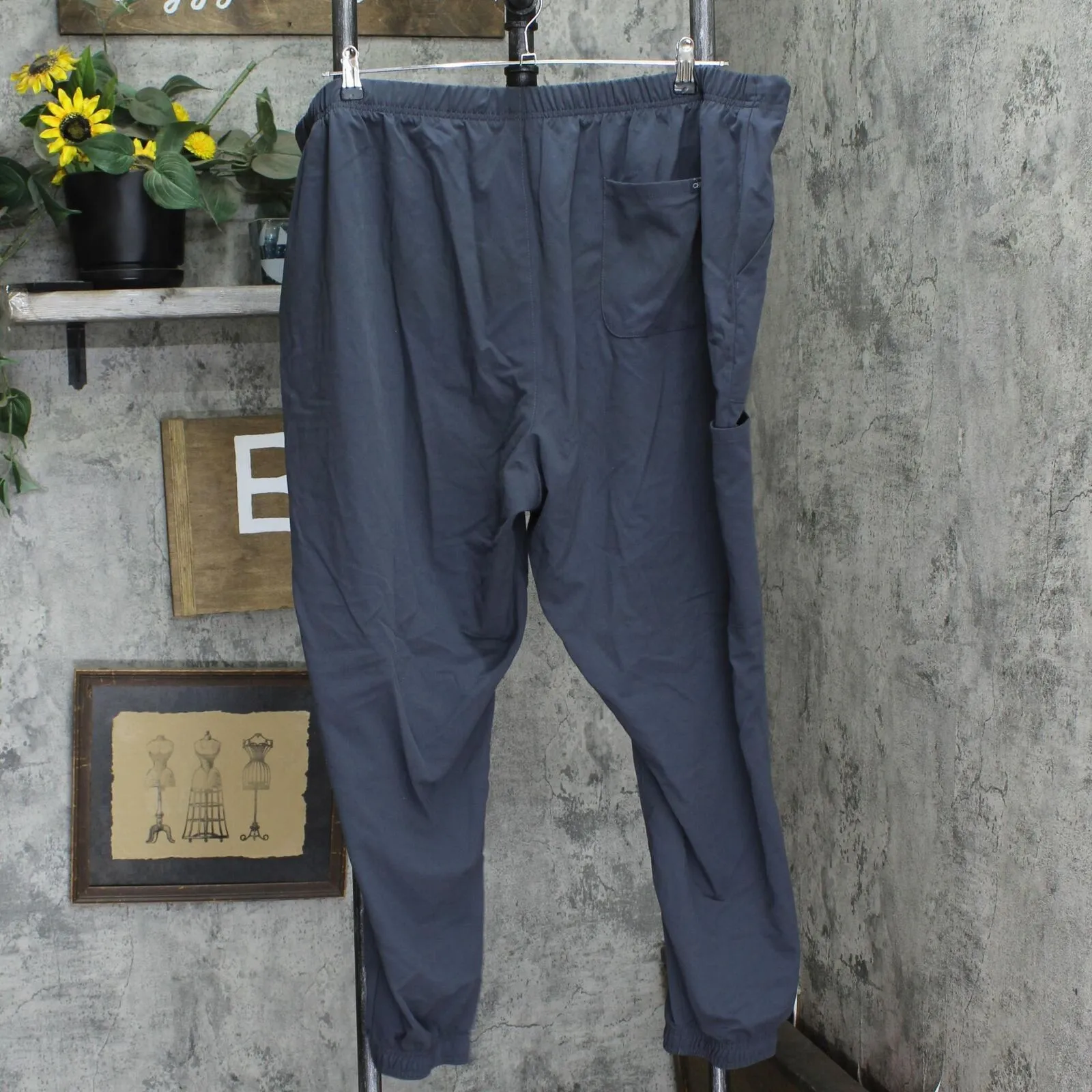 Cherokee Womens Plus Size Closed Bottoms Scrubs Pants 166fbdd43cc15a Gray 3XL