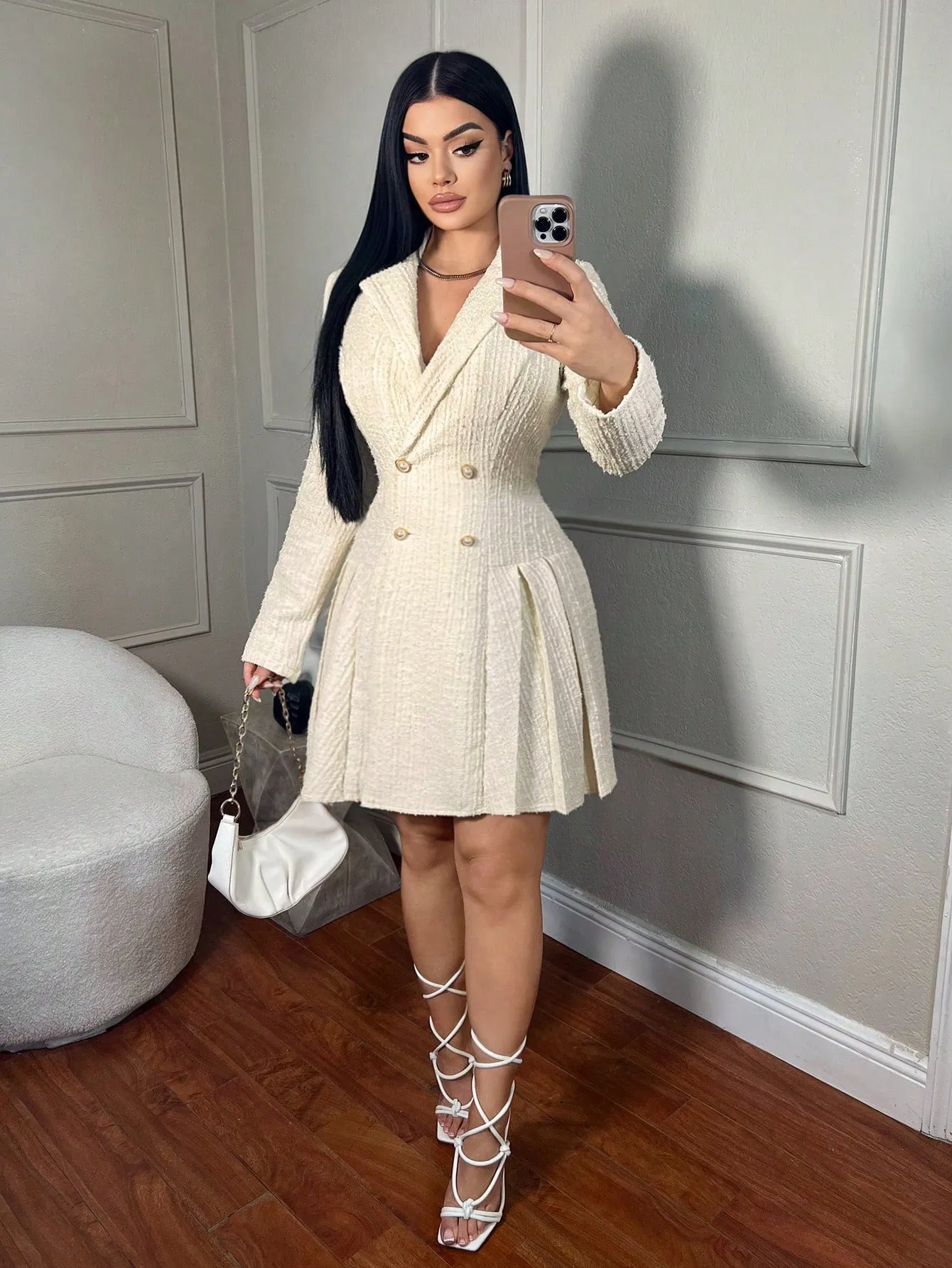 Cherry Vibes: Elegante Vestido Blazer para Mujer en