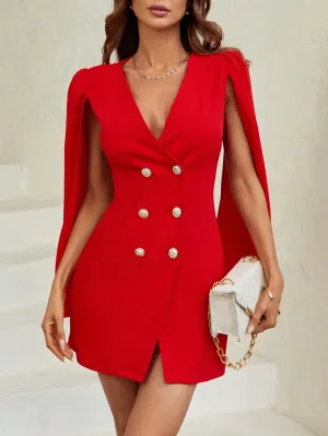Cherry Vibes: Vestido Blazer Doble Botonadura en