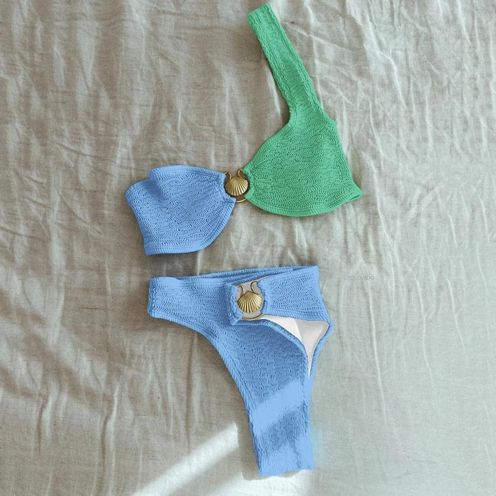 Chic High-Waisted Swimwear Set