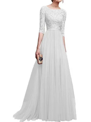 Chiffon Lace Evening Long Dresses