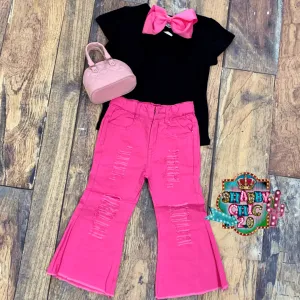 Children's Hot Pink Bell Bottoms