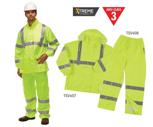Class E Reflective Rain Pants - Lime - 3XL