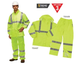 Class E Reflective Rain Pants - Lime - 3XL