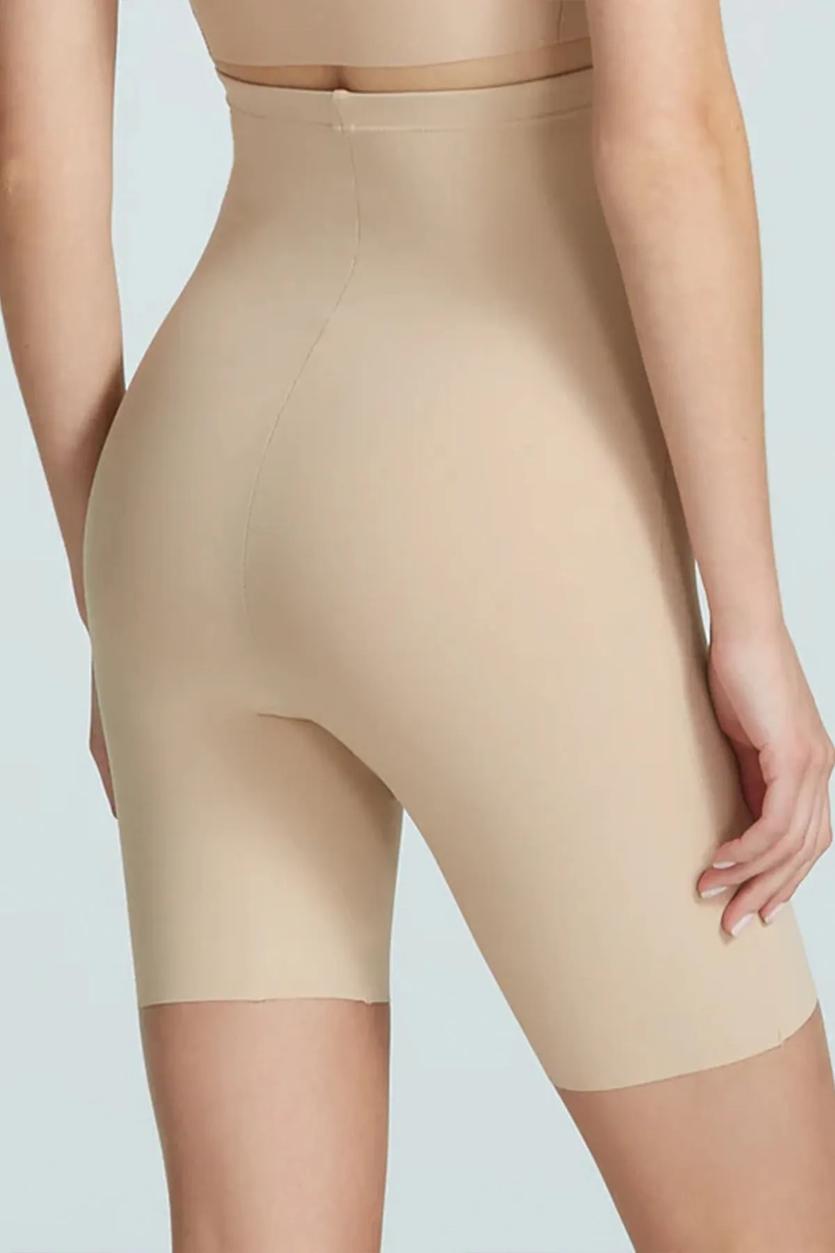 Classic Control High-Waisted Short in Beige