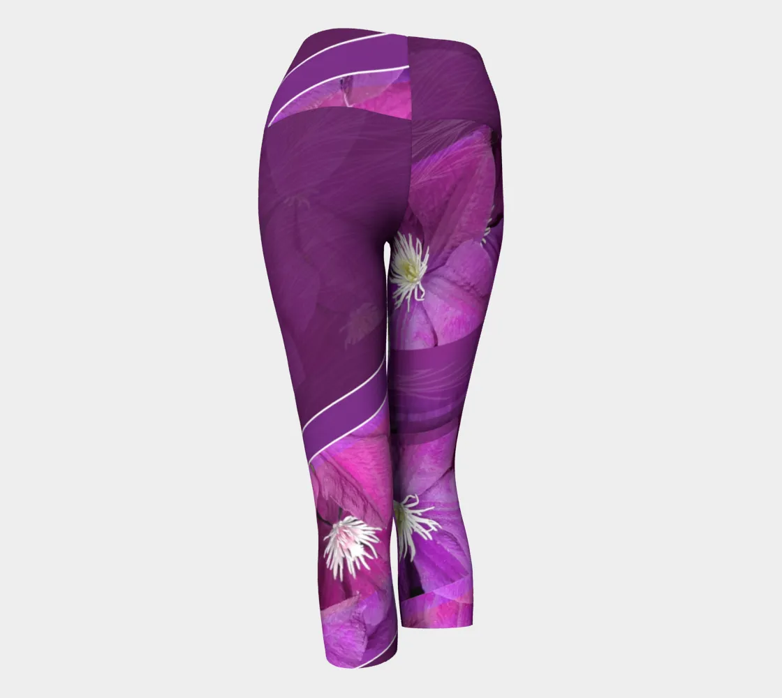 Clematis Picture - Yoga Capris