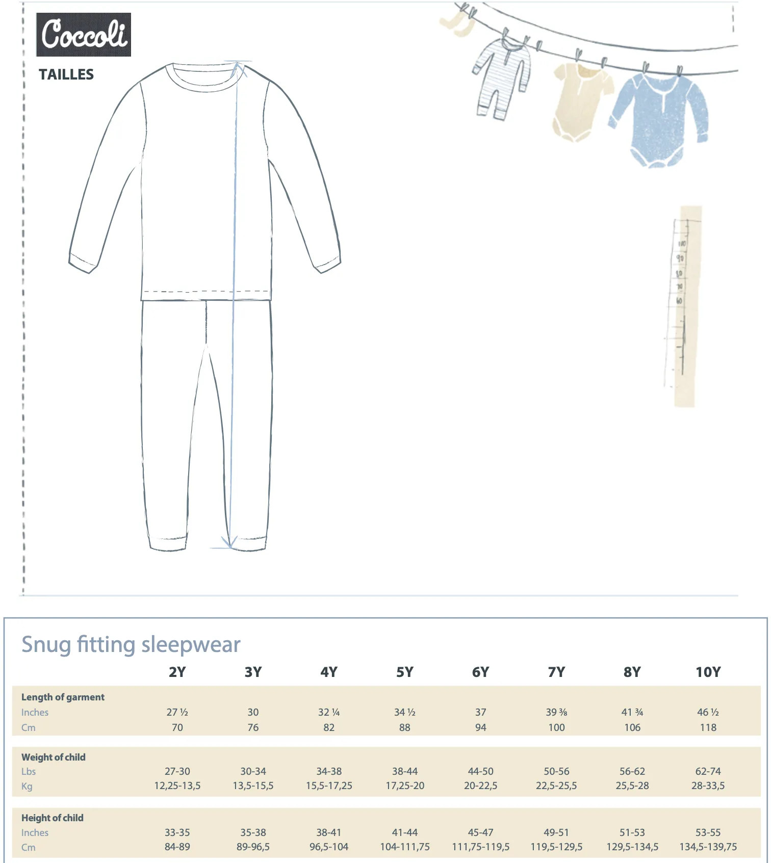 Coccoli Blue Dip Dye Cotton PJs