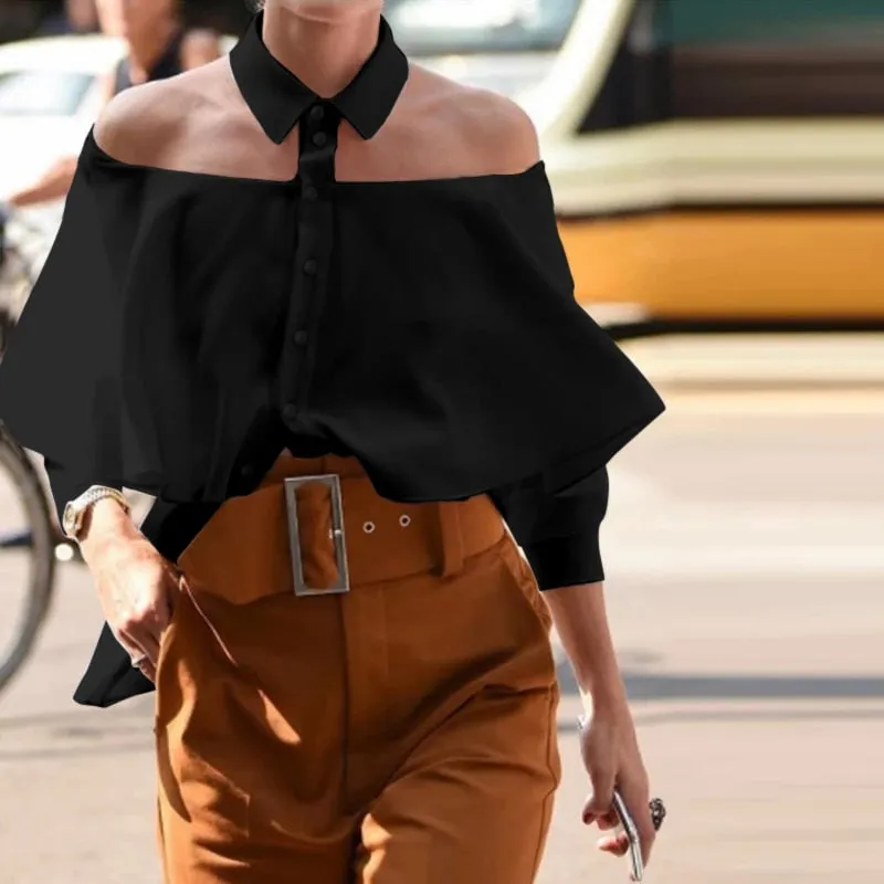 Cold Shoulder Halter Top